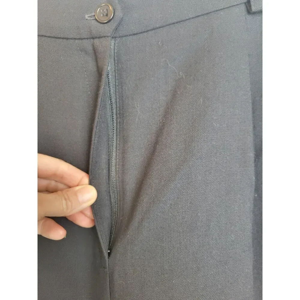 Vintage J. H. Collectibles Black Chino Lined Pleated Shorts 80s 90s‎ Women's 10P